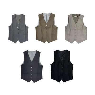 Áo Ghi Lê Nam AKUBA Không Tay – Form Slimfit, Phối Sơ Mi & Quần Tây, Phong Cách Hàn Quốc | M12