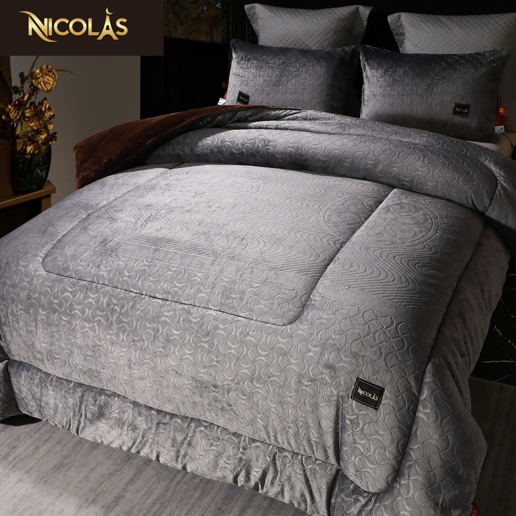 Chăn 𝐍𝐈𝐂𝐎𝐋𝐀𝐒  𝐂𝐀𝐒𝐏𝐄𝐑 𝐋𝐔𝐗𝐔𝐑𝐘 𝑻𝒊𝒏𝒉 𝑯𝒐𝒂 𝑻𝒉𝒖̛𝒐̛̣𝒏𝒈 𝑳𝒖̛𝒖 𝑷𝒉𝒂́𝒑 𝙉𝙄𝘾𝙊𝙇𝘼𝙎 Cừu Pháp 5kg