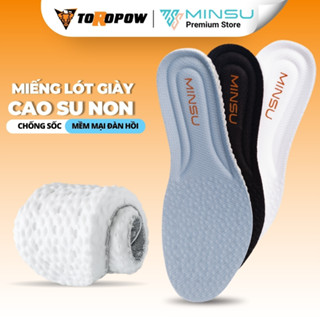 Lót Giày Thể Thao Cao Su Non Nam Nữ Cao Cấp Chính Hãng MINSU M2355, Khử Mùi, Thoáng Khí, Ngăn Vi Khuẩn