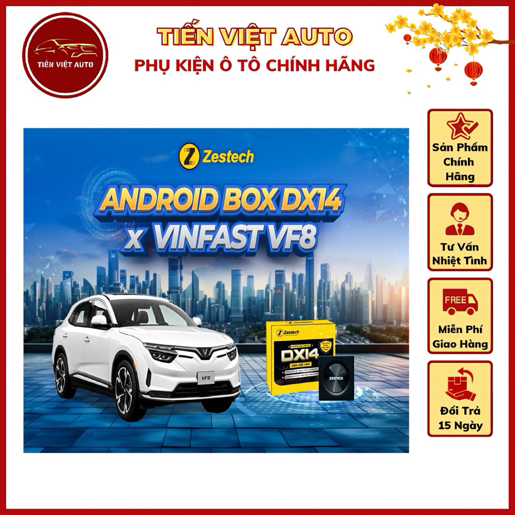 Android box ô tô Zestech DX14 PLUS bản cao cấp nhất, tương thích cho tất cả các dòng xe điện