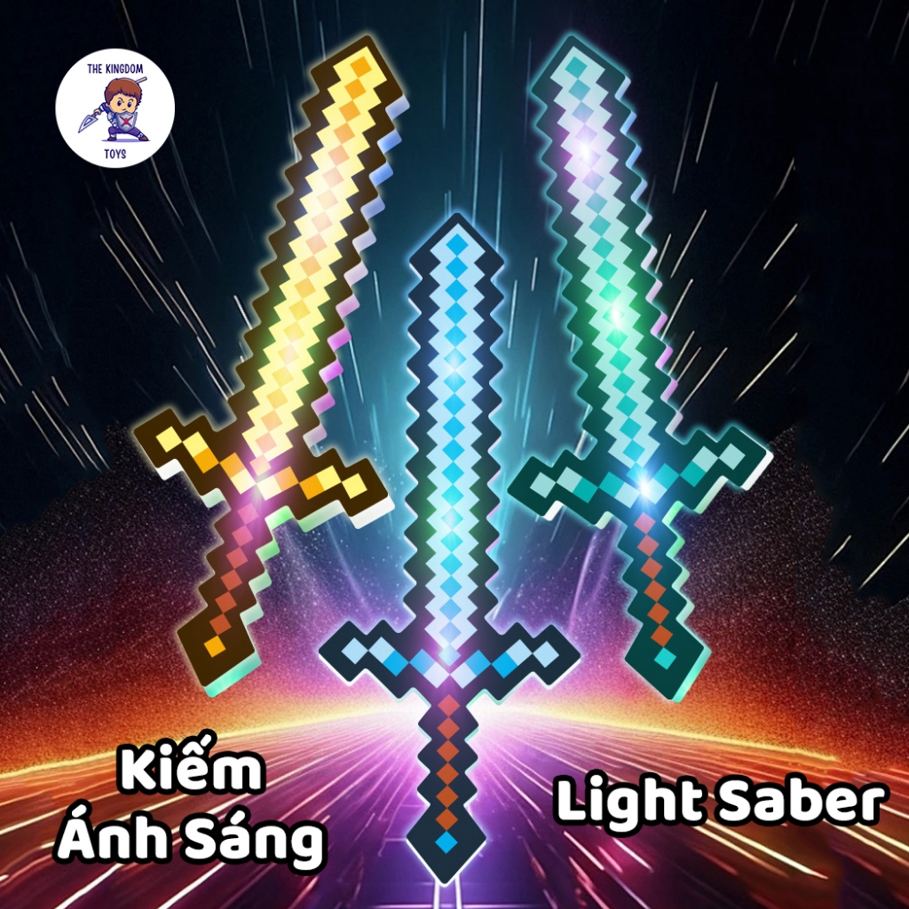 Đồ Chơi Kiếm Ánh Sáng Light Saber - Có Đèn LED, Kiếm Phát Sáng Cầm Tay Cho Bé