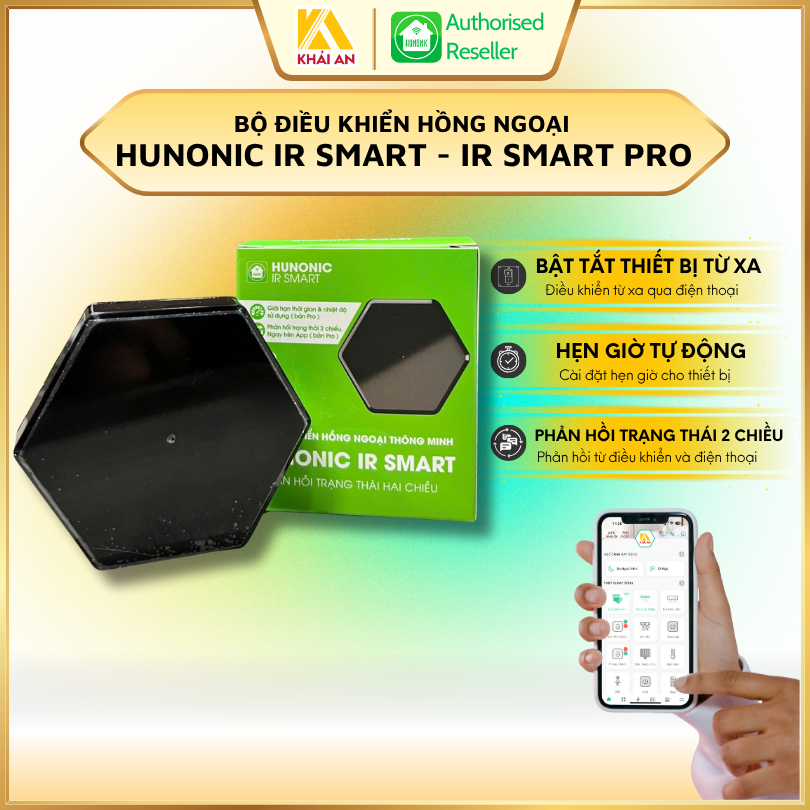 Điều Khiển Tivi, Máy Lạnh Từ Xa Không Giới Hạn Khoảng Cách Hunonic Ir Smart| Khải An Store Smarthome