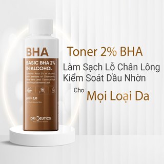  Toner Drceutics 2% BHA Làm Sạch Và Cân Bằng Da 