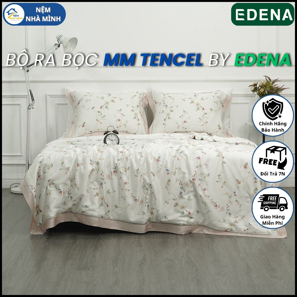 Bộ Ra Bọc Chần Gòn MM Tencel 14 - MM BEDDING BY EDENA - Hàng Chính Hãng Edena