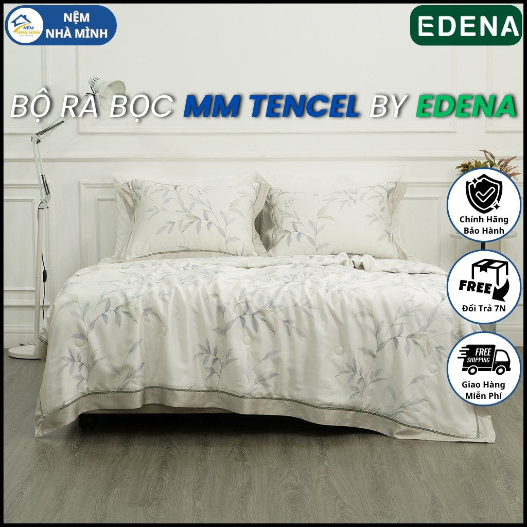 Bộ Ra Bọc Chần Gòn MM Tencel 12, MM BEDDING BY EDENA - Hàng Chính Hãng Edena
