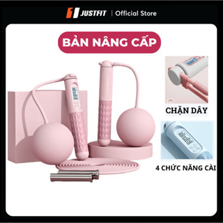 Dây nhảy thể dục đếm số JUSTFIT không dây, dây nhảy thể lực tính calo giảm cân, cadio tại nhà cho nữ