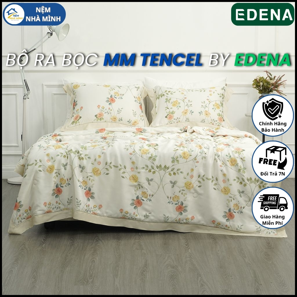 Bộ Ra Bọc Chần Gòn MM Tencel 11 - MM BEDDING BY EDENA - Hàng Chính Hãng Edena