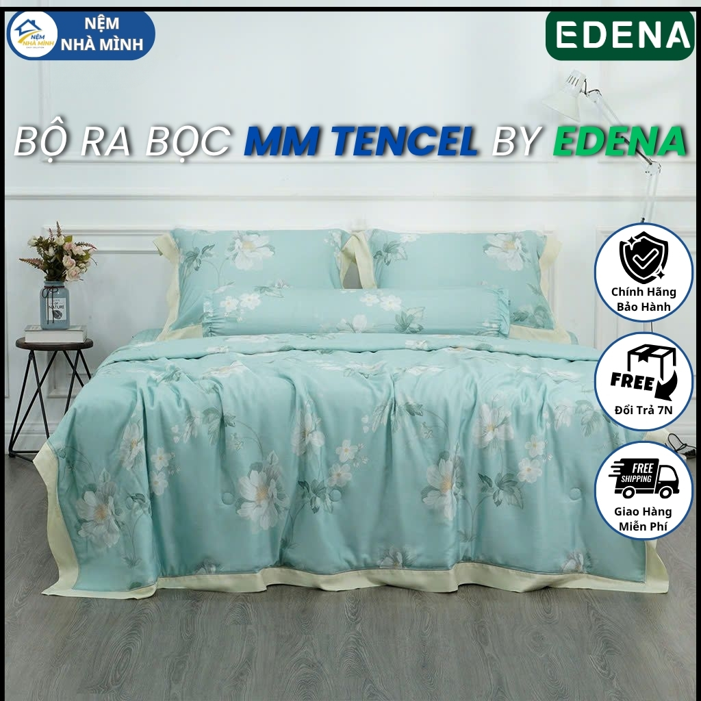 Bộ Ra Bọc Chần Gòn MM Tencel 04 - MM BEDDING BY EDENA - Hàng Chính Hãng Edena