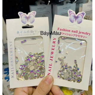 Set đá chân bằng mix màu mix size đính móng