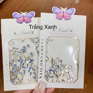 Set đá chân bằng mix màu mix size đính móng