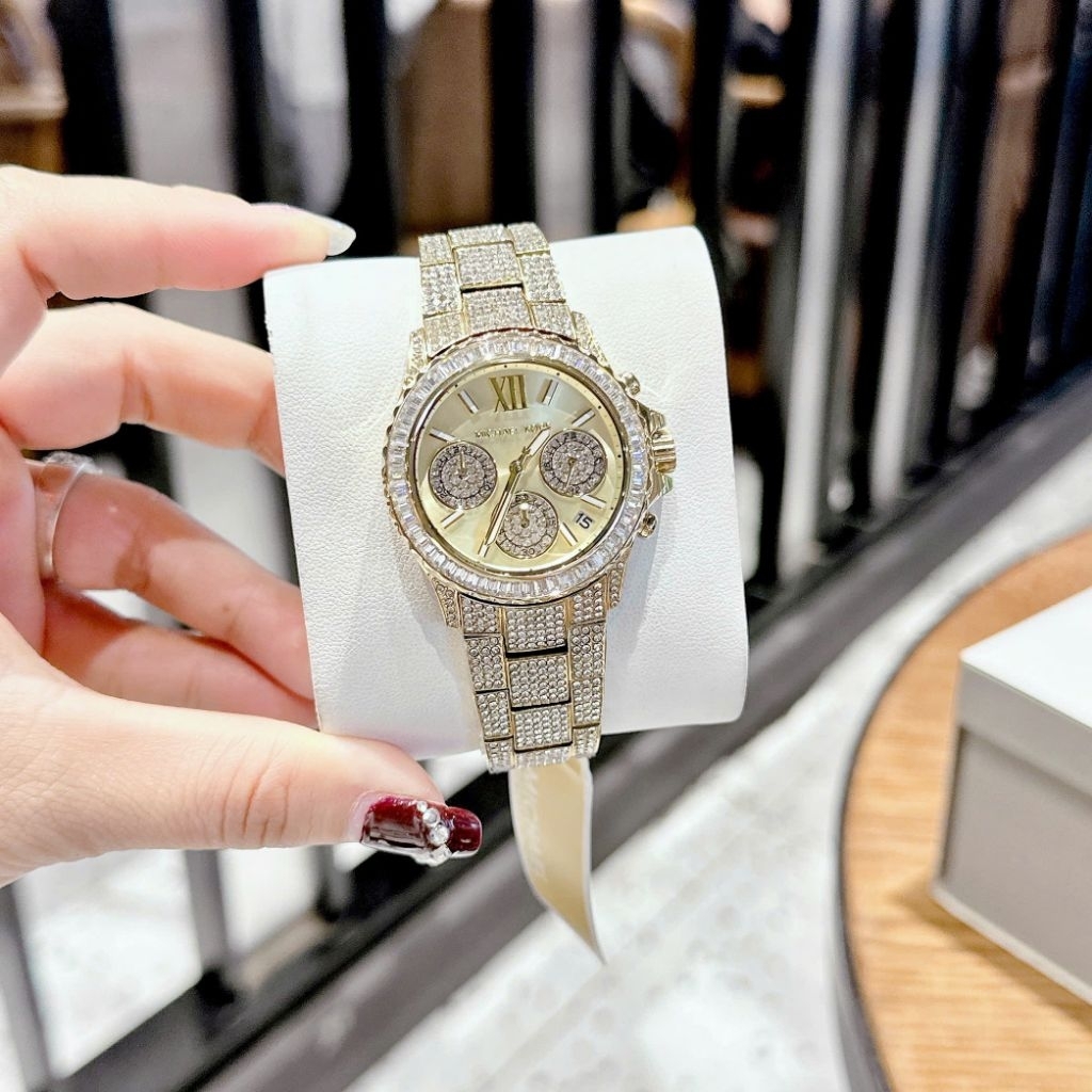 [Chín Hãng 100%] Đồng Hồ Nữ Michael Kors MK7235, MK7254 (7235, 7254) Máy Quartz (Pin) Mặt Tròn Kính 