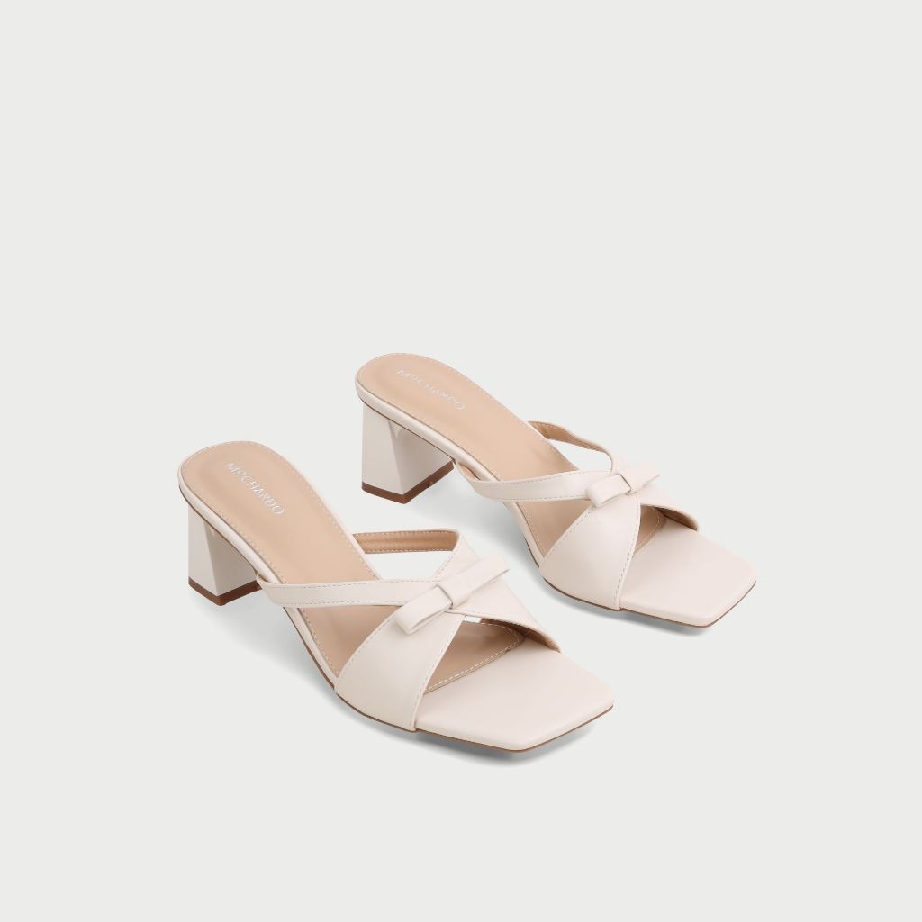 Dép Cao Gót Nữ MOCHARDO MC-8001 – Gót Vuông 6cm Thanh Lịch, Quai Bắt Chéo Nơ Nhỏ Sang Trọng, Êm Chân