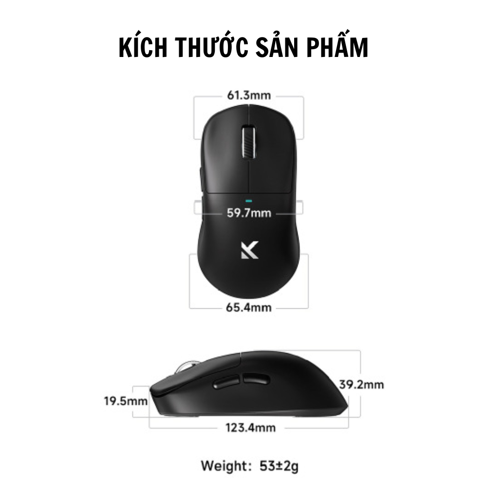 Chuột không dây MCHOSE M7 Series - 3 mode kết nối - Paw3395 - DPD 26000 - APP tùy chỉnh | BigBuy360 - bigbuy360.vn
