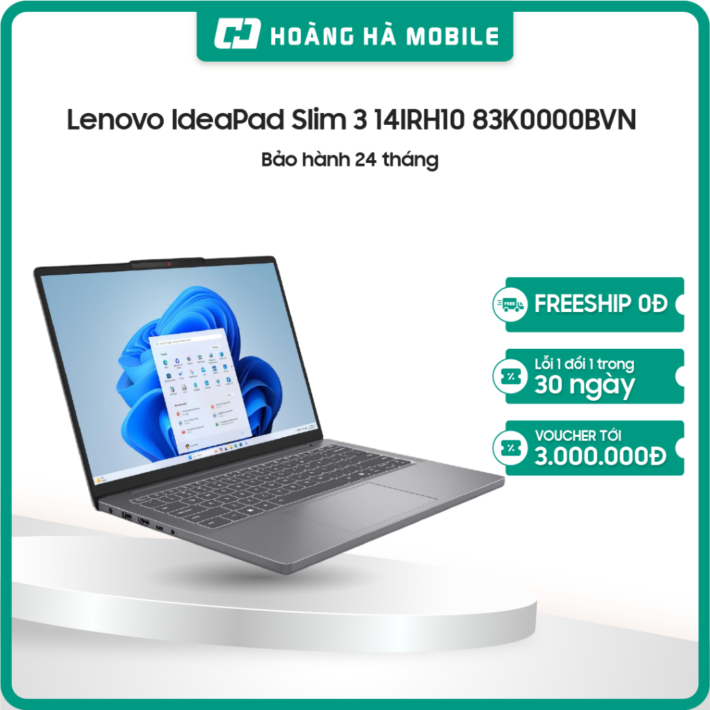 Laptop Lenovo IdeaPad Slim 3 14IRH10 83K0000BVN (Core i5-13420H/16GB/512GB/Intel UHD/14 inch OLED/Wi