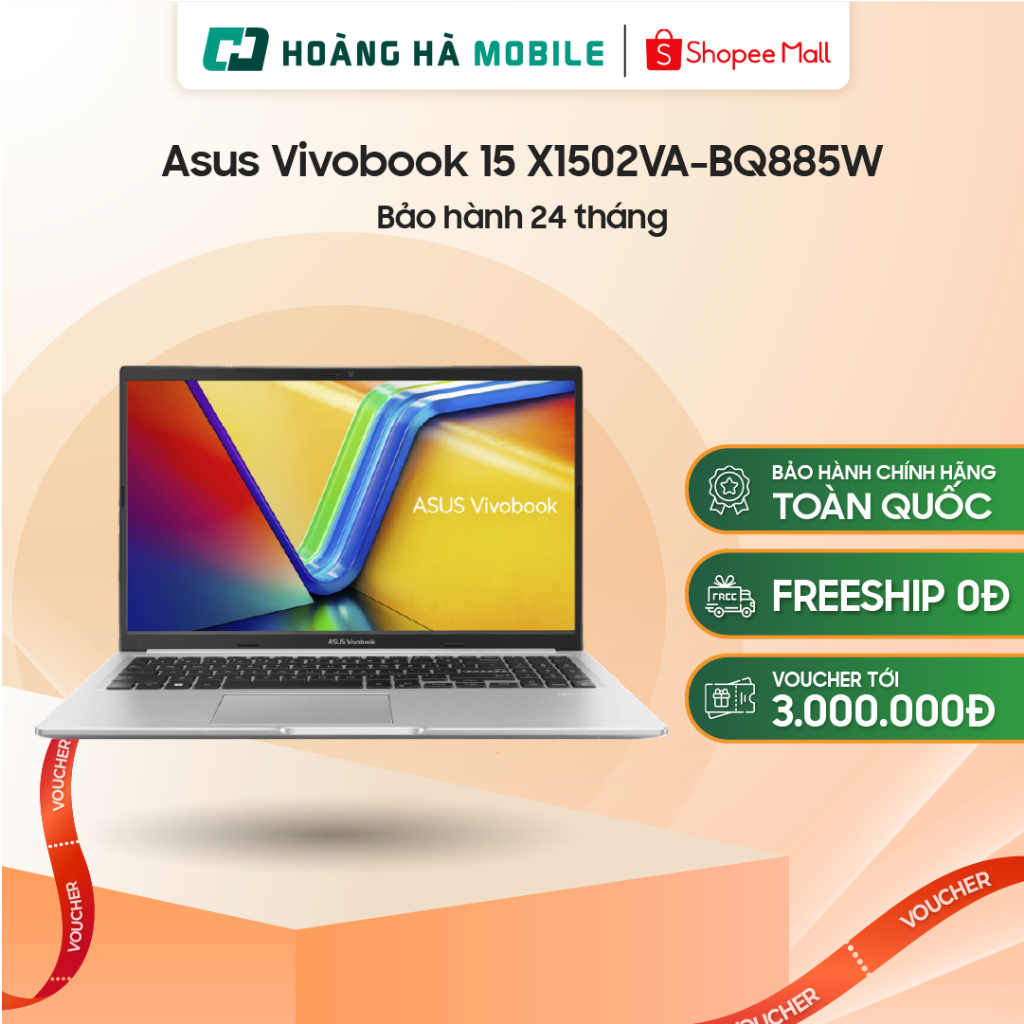 Laptop Asus Vivobook 15 X1502VA-BQ885W (Intel Core i5-13420H/16GB/512GB/Intel UHD/15.6" FHD IPS/Win 