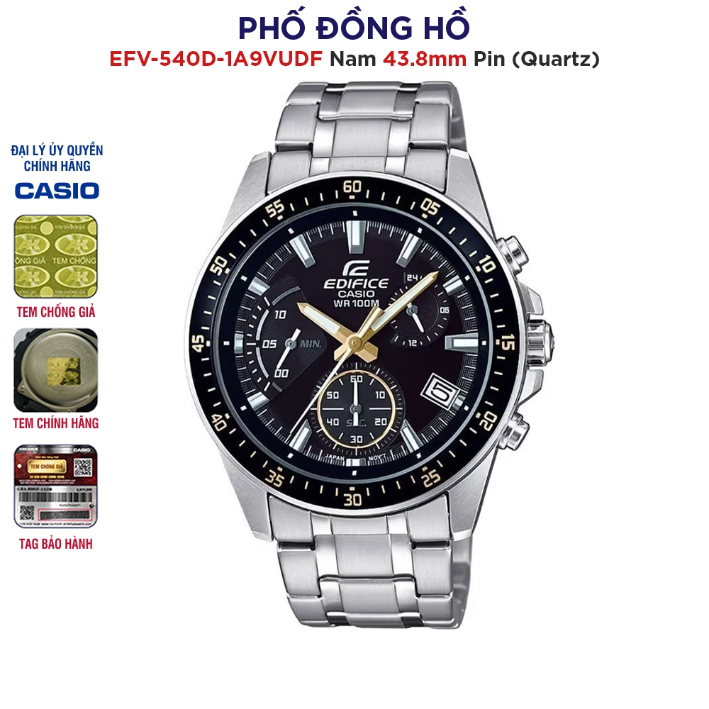 Đồng hồ EDIFICE chính hãng Casio Anh Khuê EFV-540D-1A9VUDF