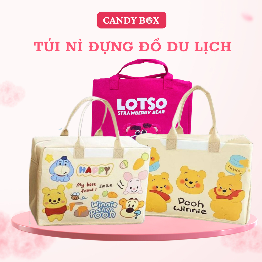 Túi Du Lịch Đa Năng, Túi Xách Đựng Đồ Đa Năng Bằng Nỉ Gọn Nhẹ Đựng Đồ Cá Nhân Tiện Lợi Mềm Mại Thoáng Khí