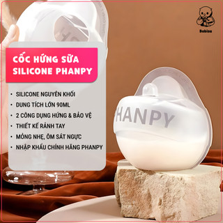  PHANPY | Cốc Hứng Sữa Rảnh Tay Bằng Silicon Mềm Mại Dung Tích 90ml 