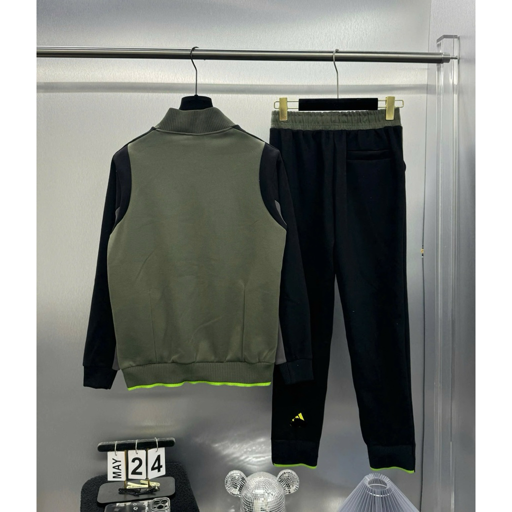 Hottt Sett Bộ Adidas Thêu Logo Chữ A  Newww SS25  Xanh Rêu