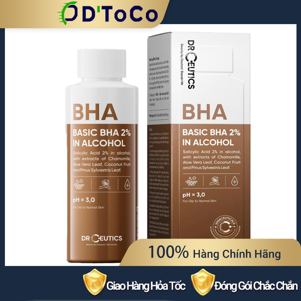 Toner Drceutics BASIC BHA 2% In Alcohol Nền Cồn