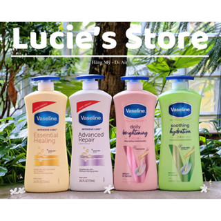   Đủ Mùi - Hoả Tốc   Sữa Dưỡng Thể Vaseline Của Mỹ Mẫu Mới Nắp Xanh 725ml 