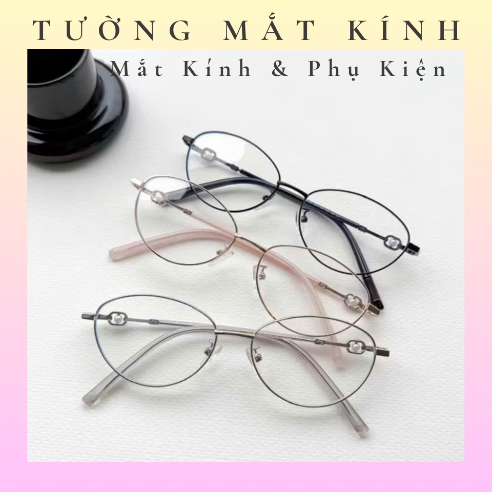 Gọng Kính Dáng Oval ,Gọng Ngọc Xinh Xắn
