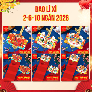  Bao lì xì nhiều ngăn 2026 Bính Ngọ. Bao lì xì cưới bao lì xì tân gia sinh nhật Bao lì xì gieo quẻ 