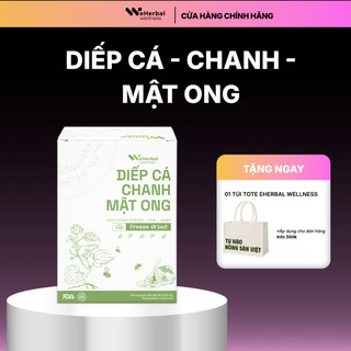  Diếp Cá Chanh Mật Ong Eherbal Wellness Bột Rau Củ Sấy Thăng Hoa  Hộp 60g | 15 gói x 4g  