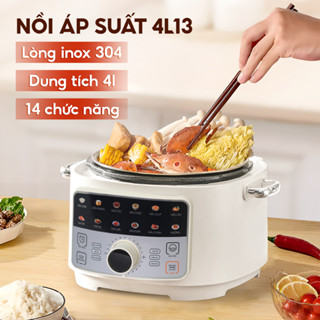 Nồi Áp Suất VENKO VKP4L13/VKP4L10 4 LÍT Công Suất Lớn 1700W Lòng Nồi INOX 14 Chế độ Nấu Bảo Hành 12 Tháng