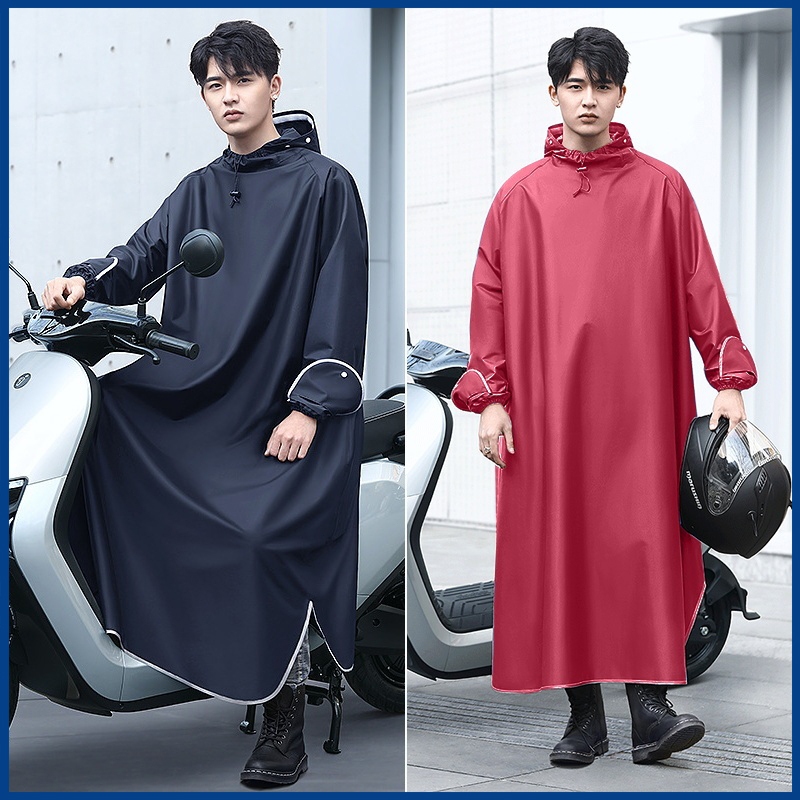Áo mưa liền, áo mưa xe máy xe đạp chống nước, Vành đôi có thể tháo rời, vải Oxford dày dặn, chống gi