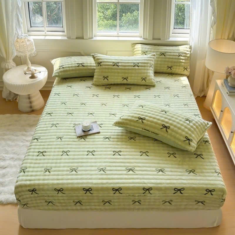 Ga trải giường nỉ nhung sữa 5d cao cấp HOAILEE1, ga nỉ nhung bọc đệm nệm đủ kích thước m6 m8 2m