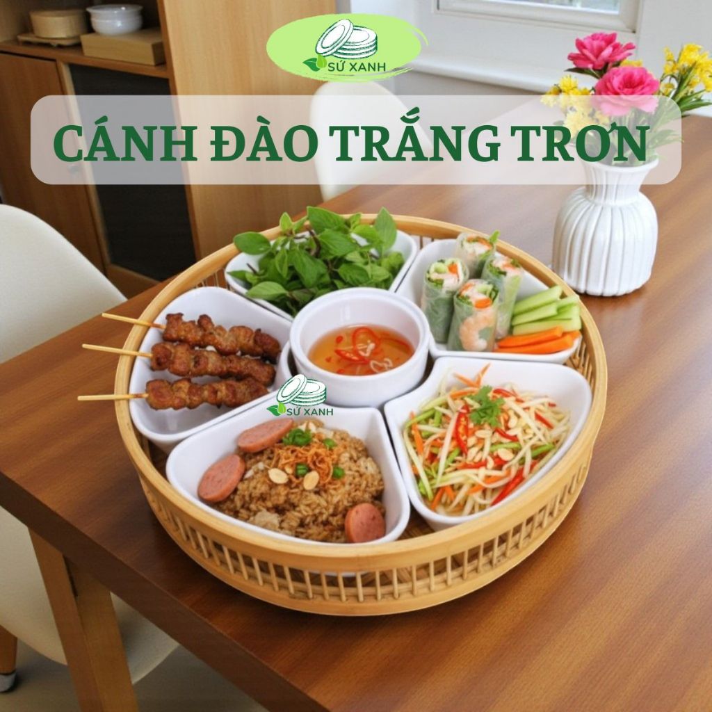 Bộ bát cúng gia tiên gốm sứ Bát Tràng, khay đựng đồ ăn TRẮNG TRƠN,bộ bát đĩa thờ cúng,bộ bát đĩa thắ