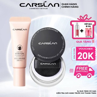  Combo mini Carslan kem nền và phấn phủ trang điểm kiểm soát dầu phiên bản mini 5g Carslan Việt Nam 