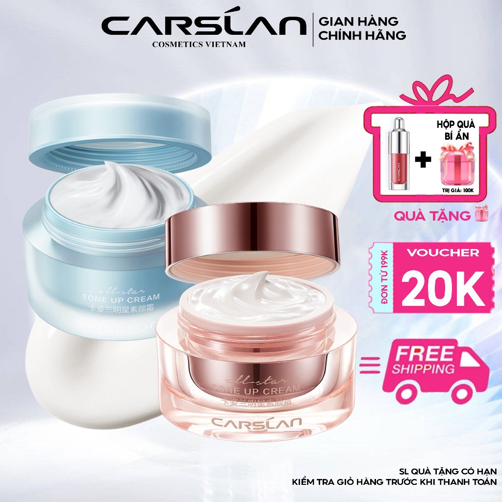 Kem nâng tông Carslan kem lười trang điểm. Kem lót che khuyết điểm hiệu quả Makeup nâng tông 50g