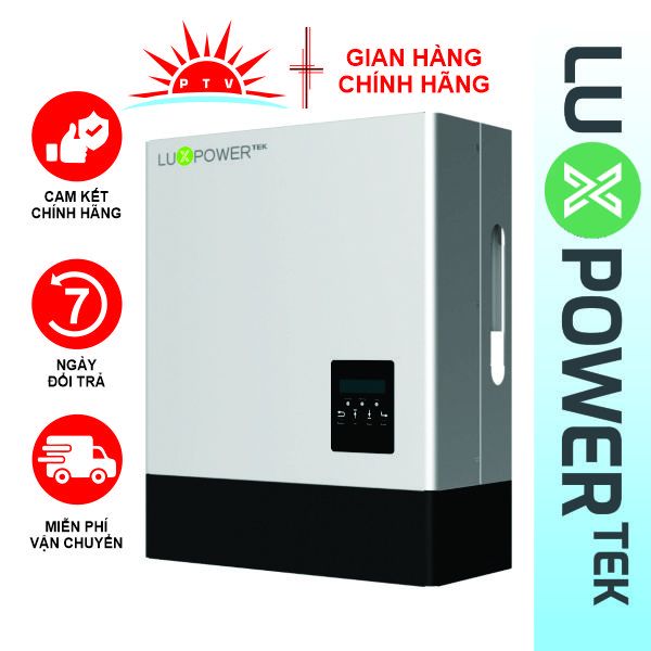 Biến Tần Hybrid LuxPower LXP 6K 1 Pha | Inverter 3 Trong 1 Hòa Lưới Bám Tải & Lưu Trữ | BH 5 Năm