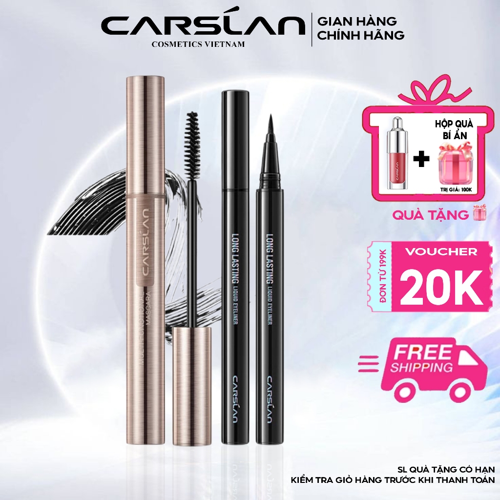 Bút kẻ mắt Carslan dạng lỏng lâu trôi không nhoè chống nước đầu mảnh Carslan Việt Nam
