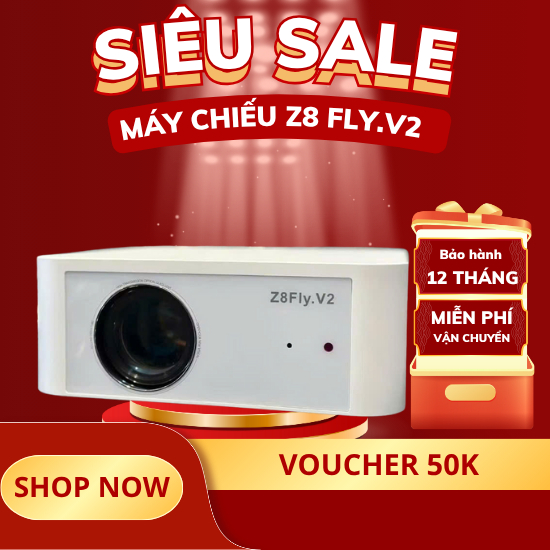 Máy Chiếu Z8 Fly V2 - Full HD 1080P |Tặng USB Cảnh 64Gb | Dùng Xem Phim, Đi Cảnh Bay Phòng, Youtube,