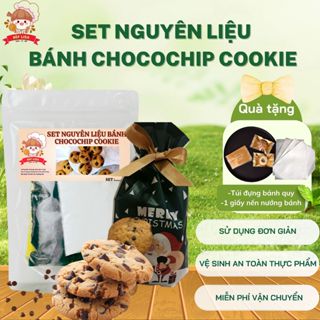  Set nguyên liệu làm bánh Chocochip Cookie tại nhà – Quà tặng kèm túi đựng giấy nến  Không kèm bơ  - 20 chiếc 