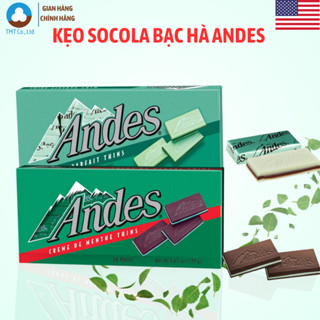  Kẹo Socola bạc hà thương hiệu Andes 132g Hộp 28 viên nhập khẩu Mỹ 