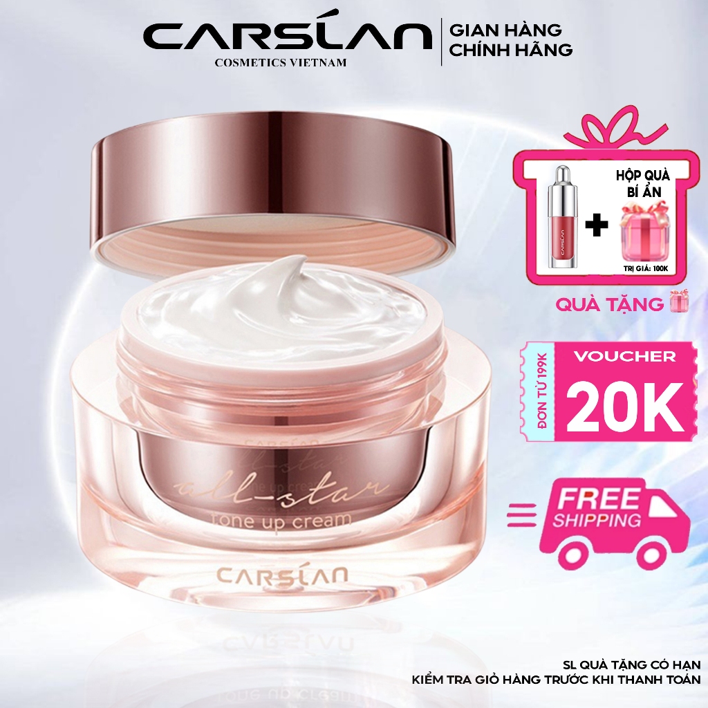 Kem nâng tông da kem lười trang điểm Kem lót che khuyết điểm hiệu quả 50g Carslan Việt Nam