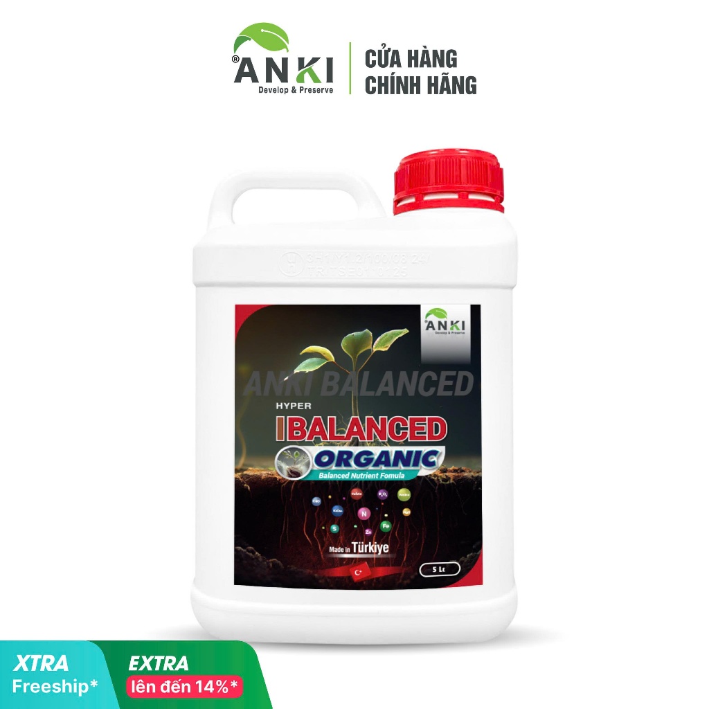 IBalanced Phân bón dinh dưỡng hữu cơ cân bằng nhập khẩu Châu Âu-Can 5 lít pha 5000 lít nước - Sp độc