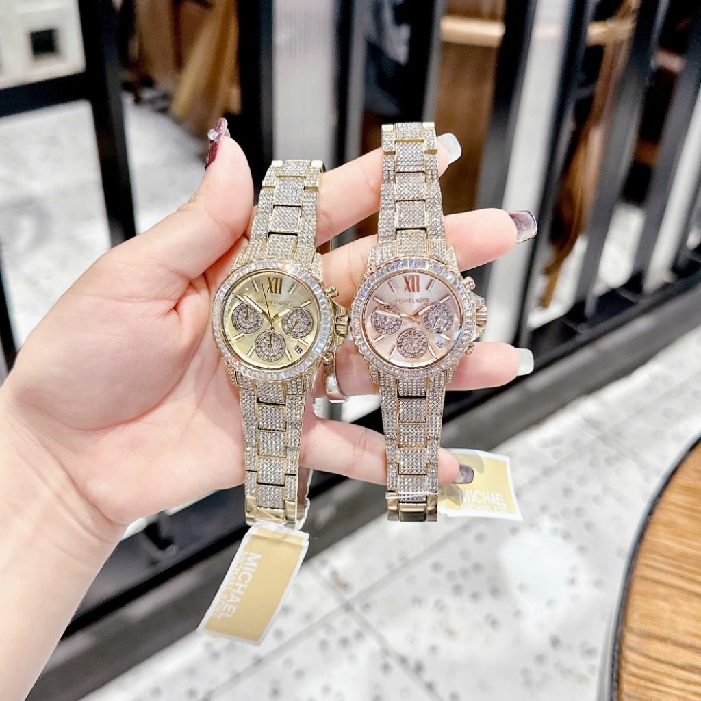 [Chín Hãng 100%] Đồng Hồ Nữ  Michael Kors MK7235, MK7254 (7235, 7254) Máy Quartz (Pin) Kính Khoáng S