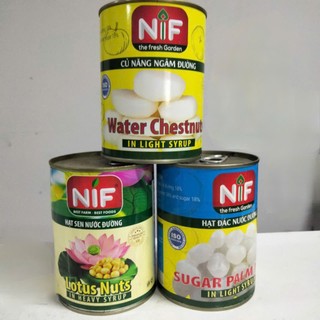 HẠT SEN /HẠT ĐÁC/CỦ NĂNG NGÂM NƯỚC ĐƯỜNG HIỆU NIF HỘP 560G (12 hộp/thùng)