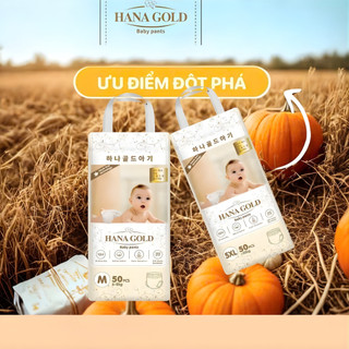  Combo 100 miếng bỉm quần HANA GOLD phiên bản cải tiến của Hanakids - Form bo mông đủ size cho bé 