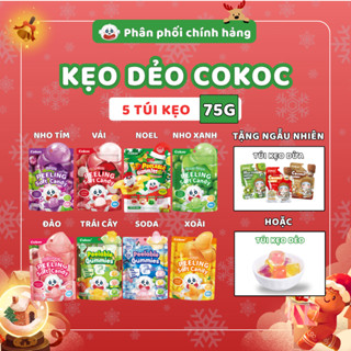  Kẹo Dẻo Bóc Vỏ BOBO COKOC Gói 60g và 75g 7 Vị Trái Cây Ăn Vặt Cho Trẻ Em đồ ăn vặt ngon 