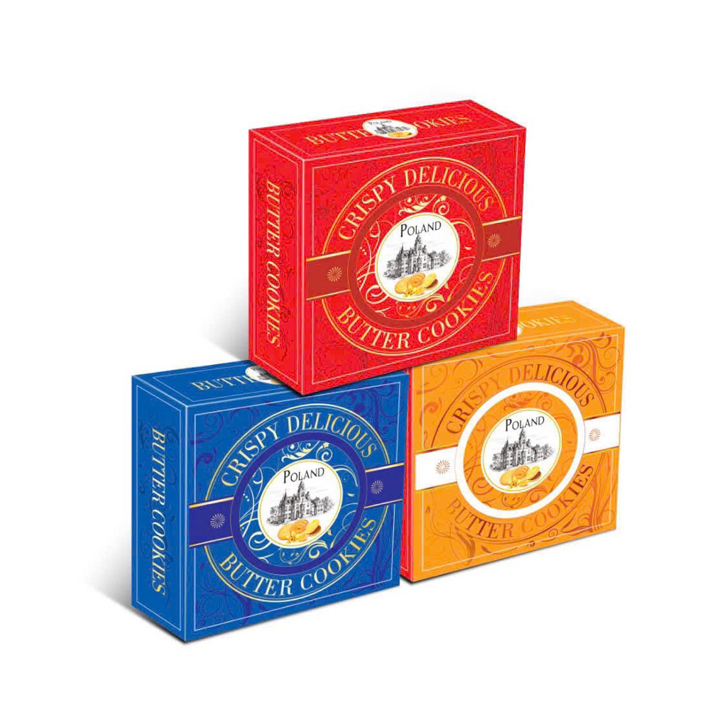 Bánh quy cookies butter hình tháp hộp giấy nhỏ