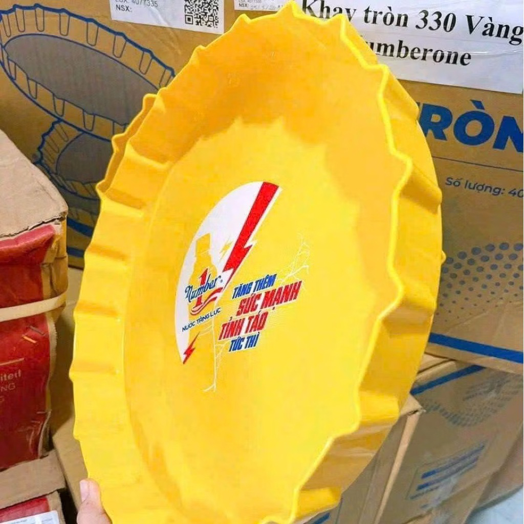 Khay bưng bê đồ ăn ,uống màu vàng đường kính 31cm🔥🔥 Tiện lợi cho các quán ăn 🥰🥰🥰bền đẹp ❤️❤️❤️
