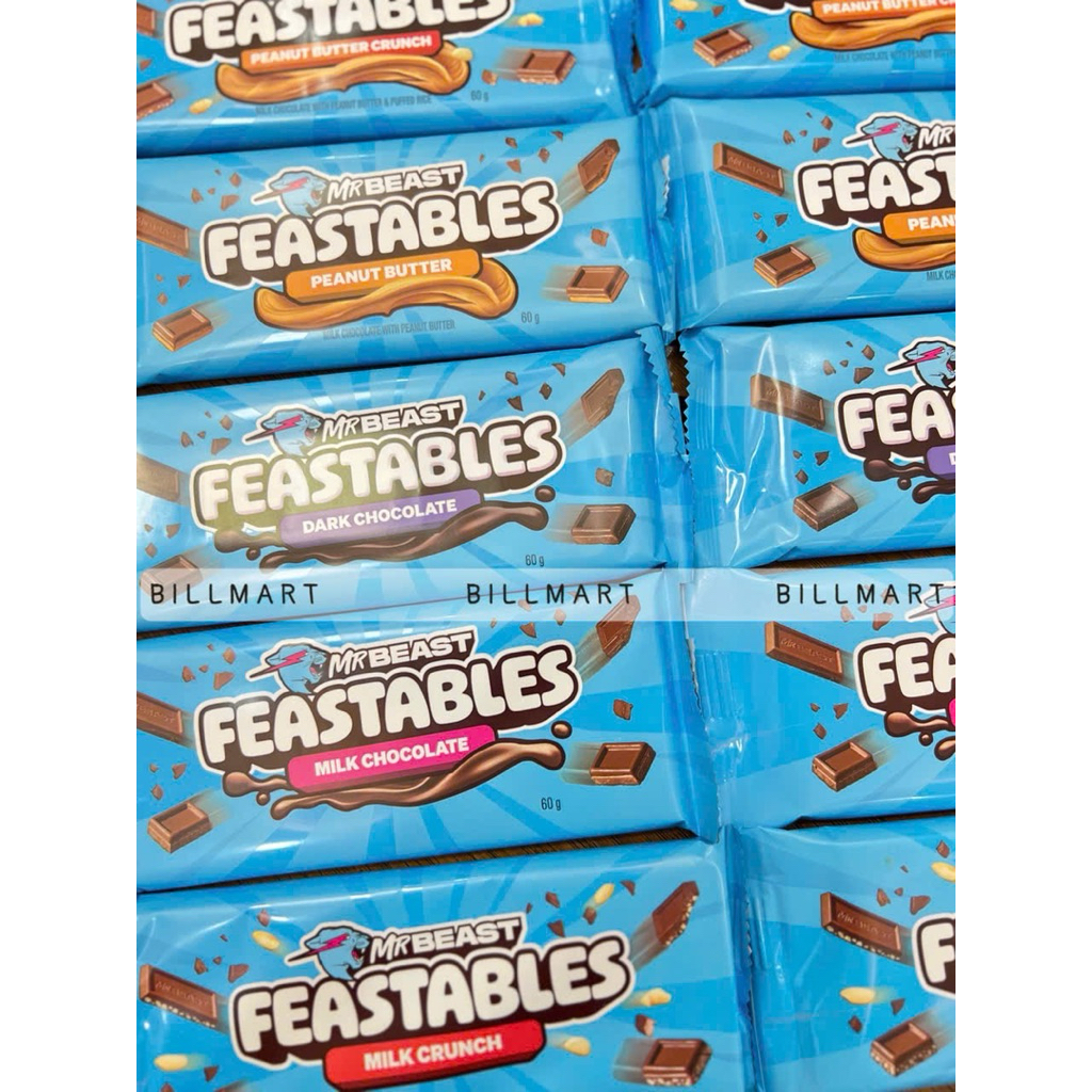 🍫 SOCOLA MRBEAST FEASTABLES 60G – CÀNG ĂN CÀNG NGHIỆN 🍫