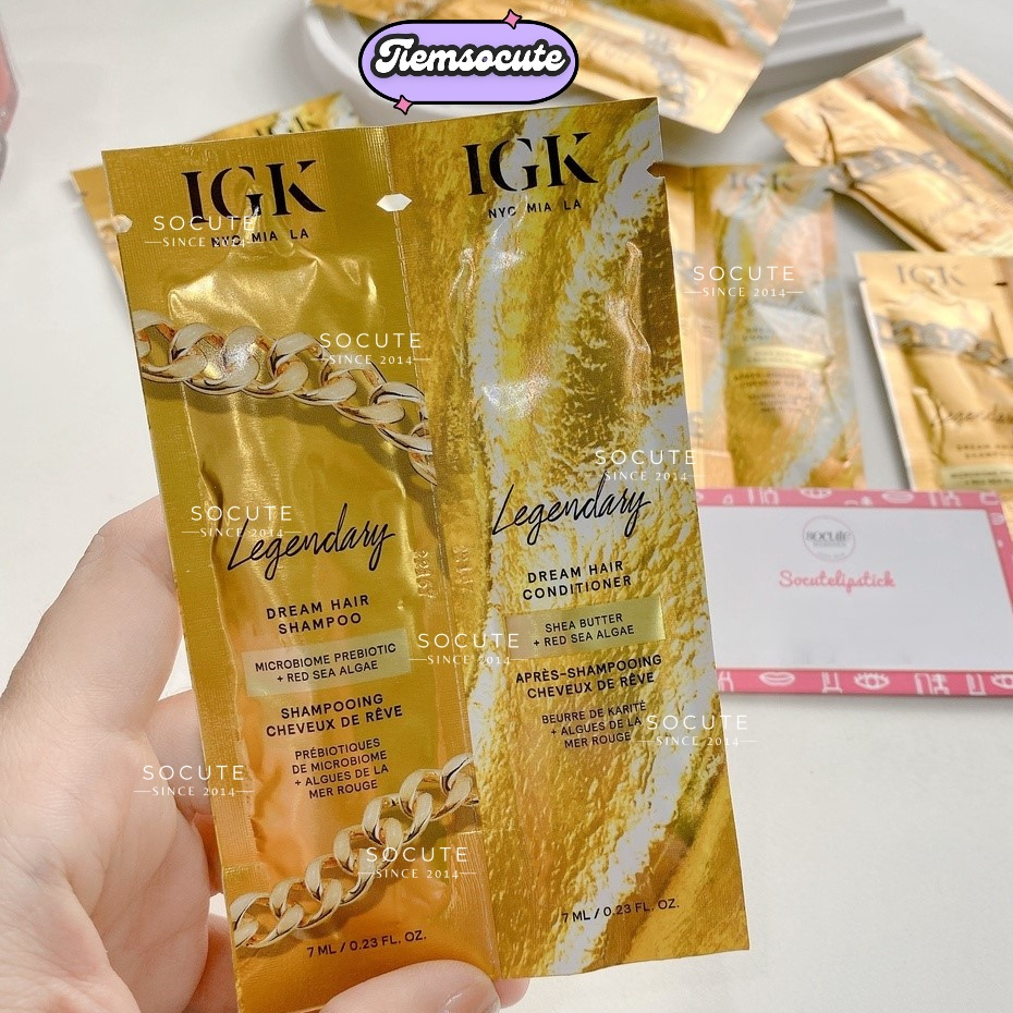 [Sample 7mlx2] Set Gội Xả IGK Legendary Dream Hair Shampoo
