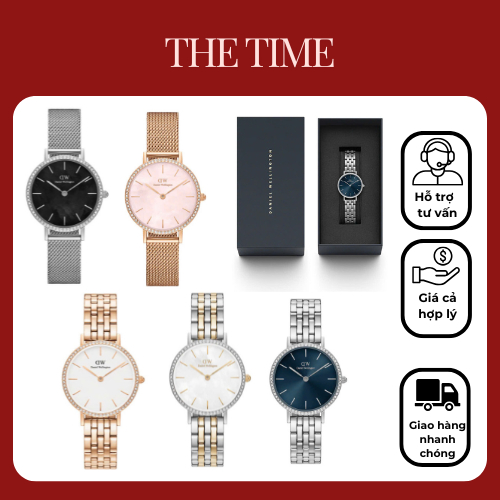 (Tặng vòng tay) Đồng hồ đeo tay nữ DW Petite Lumine Bezel - Đồng hồ Daniel Wellington nữ mặt nhỏ 28m